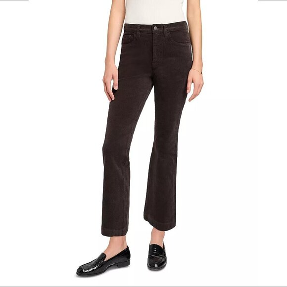 Faherty soft stretch flare corduroy pants brown ankle wide leg chocolate new 32 - Picture 1 of 6